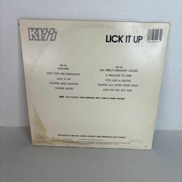Vintage~KISS~Lick It UP~Vinyl Record~1983 Mercury Records~432-814-297-1 - Picture 2 of 5